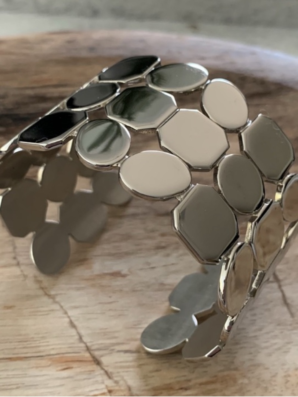 Stunning Dryberg/Kern Keira Geometrical Silver Cuff Bracelet - Picture 4 of 6